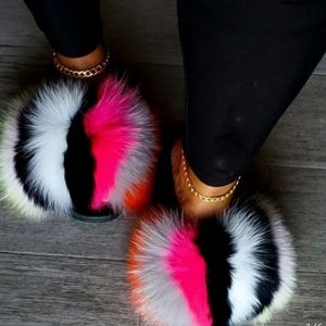 Luxury fur slides
